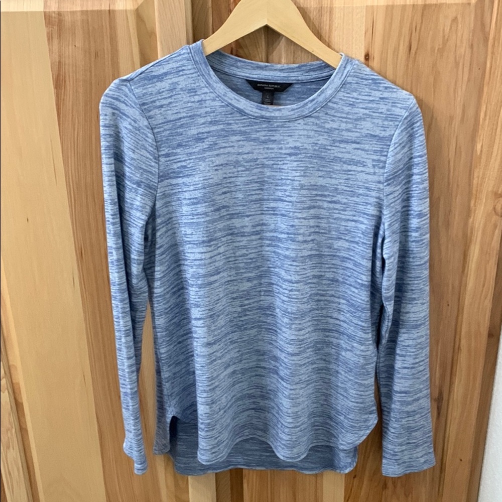 Banana Republic LuxeSpun Heathered Blue Top